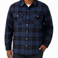 Dickies Water Repellent Fleece-Lined Flannel Shirt Jacket – Navy Blue Plaid